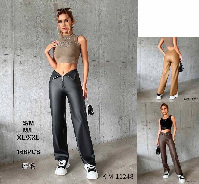Spodnie skórzane damskie 11248 Mix KOLOR  S-2XL (Towar Polskie) 1