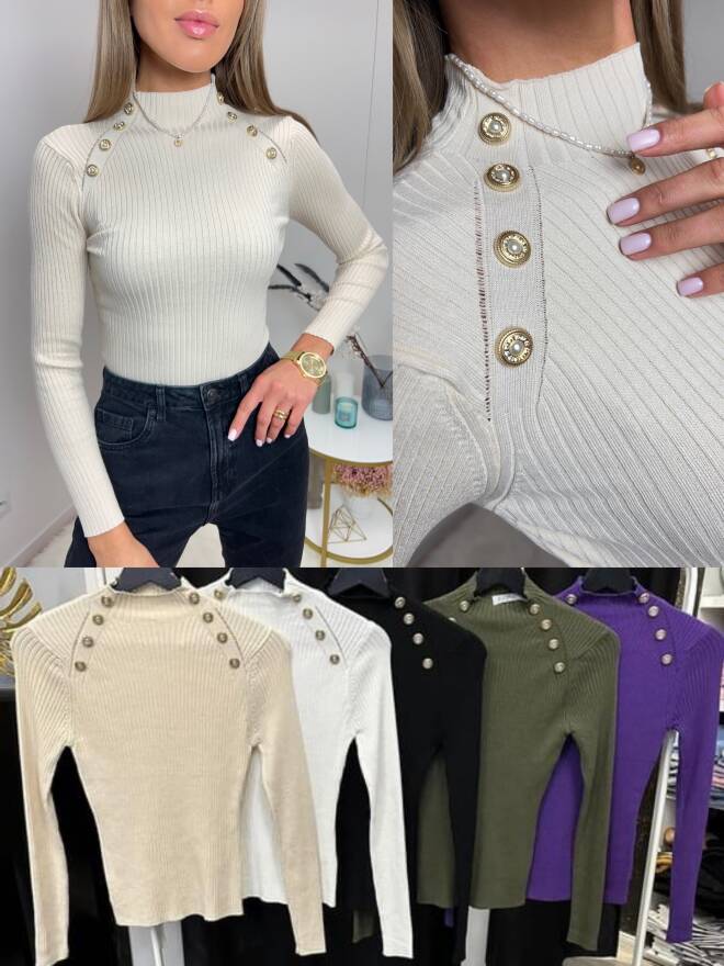 Sweter damskie 7153 Mix KOLOR  Standard (Towar Polskie)