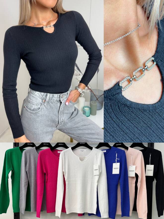 Sweter damskie 7156 Mix KOLOR  Standard (Towar Polskie) 1