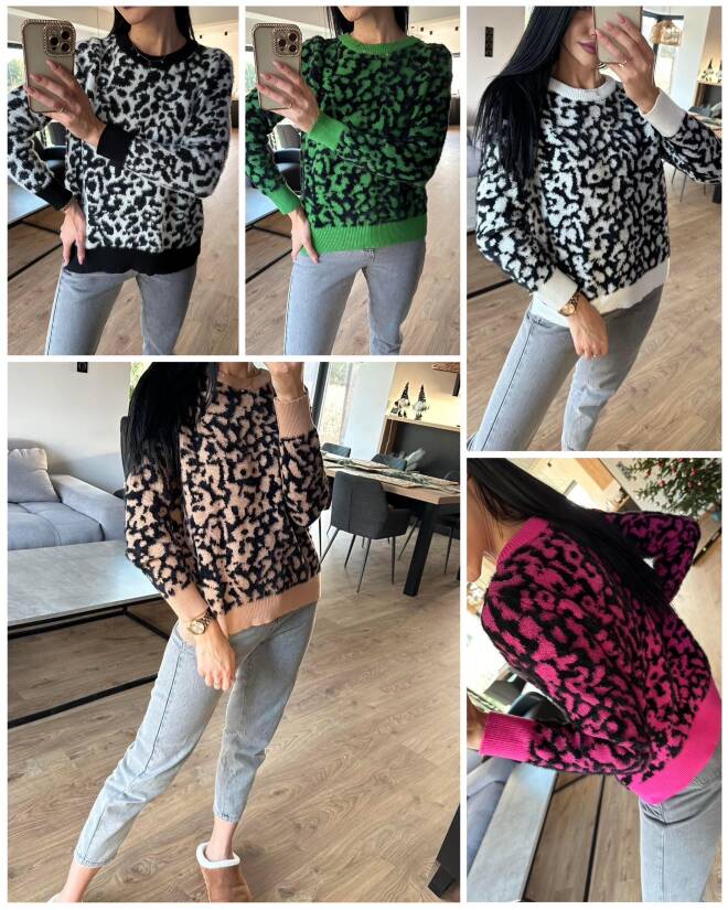 Sweter damskie 7163 Mix KOLOR  Standard (Towar Polskie)