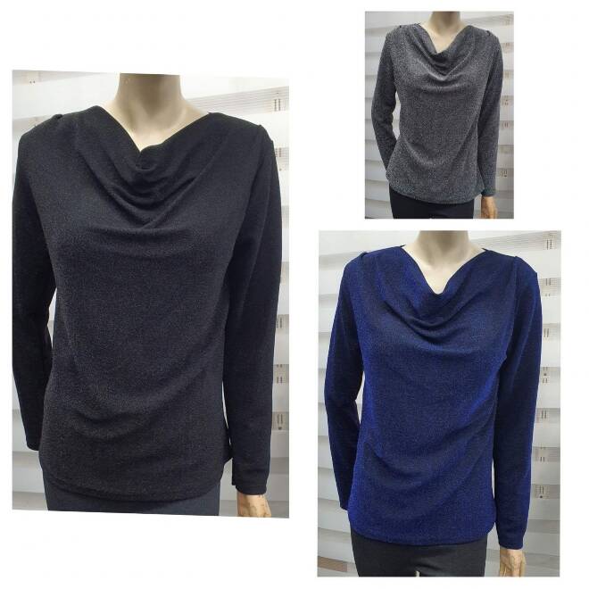 Bluzka damskie 7599 1 kolor  S-2XL (Towar Polskie)