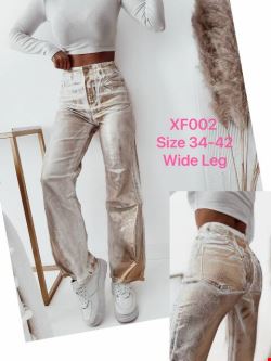 Spodnie z eko-skóry damskie XF002 1 kolor 34-42