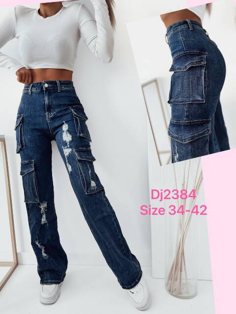 Jeansy damskie DJ2384 1 kolor 34-42 1