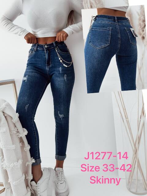 Jeansy damskie J1277-14 1 kolor 34-42