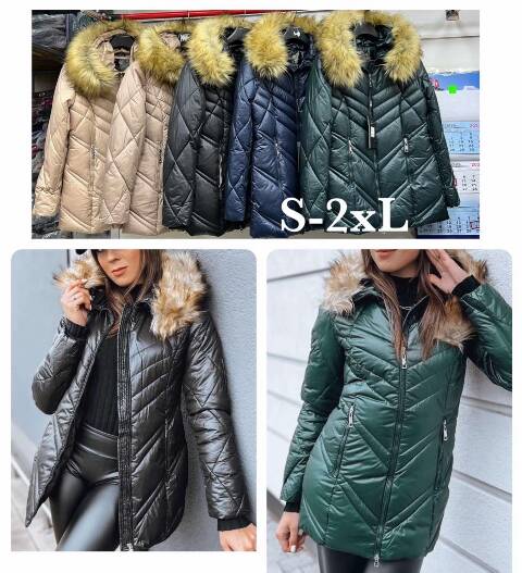 Kurtka damskie zimowa 8437 1 kolor S-2XL