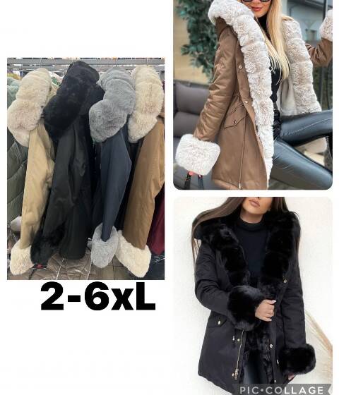 Kurtka damskie zimowa 8445 1 kolor 2XL-6XL