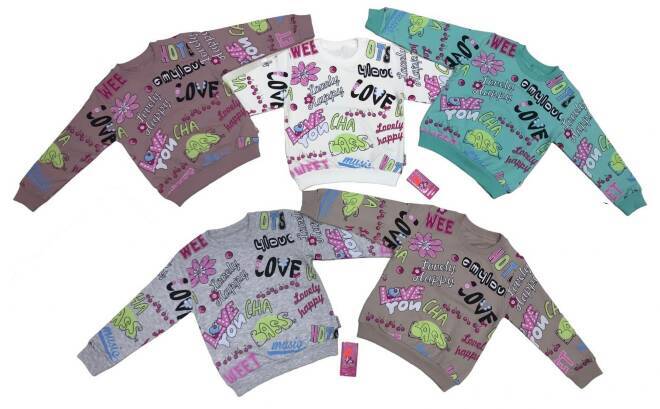 Bluza dziewczęca 8626 Mix KOLOR  110-128 (Towar Tureckie) 1