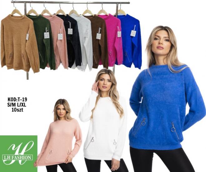 Sweter damskie T-19 Mix KOLOR  S/M-L/XL 1