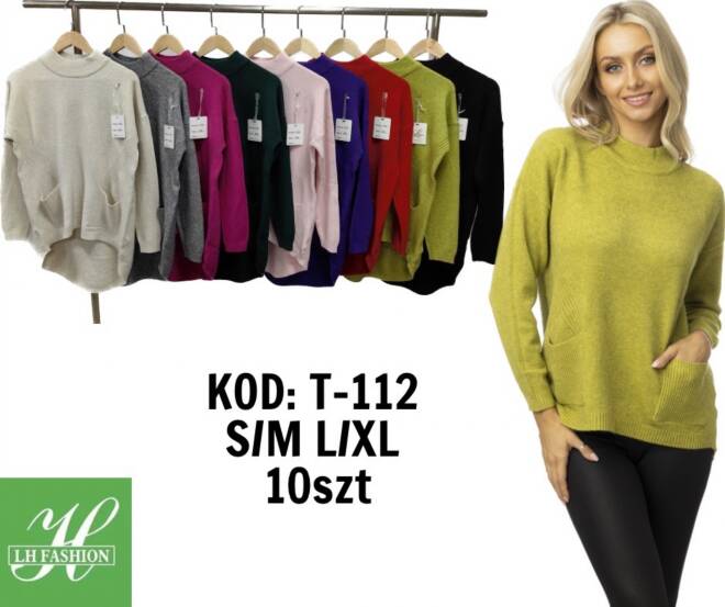 Sweter damskie T-112 Mix KOLOR  S/M-L/XL