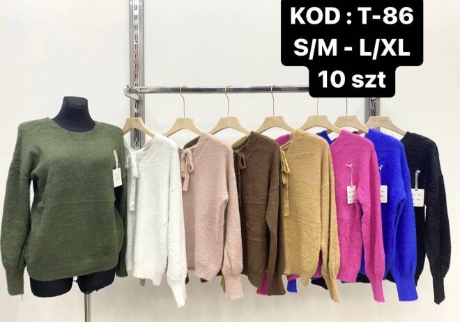 Sweter damskie T-86 Mix KOLOR  S/M-L/XL