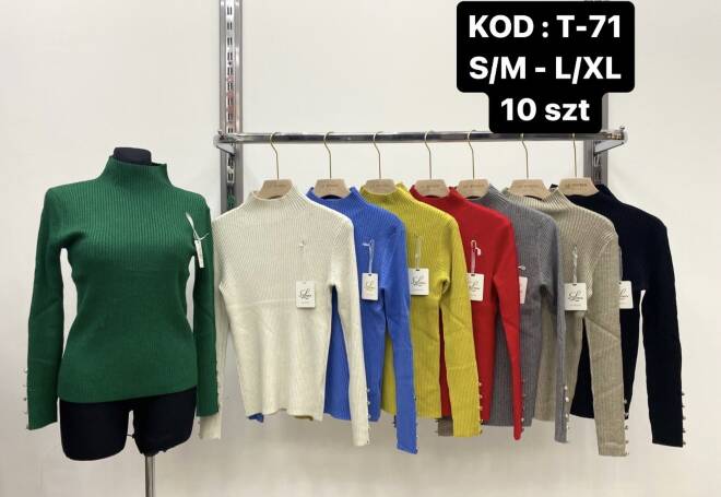 Sweter damskie T-71 Mix KOLOR  S/M-L/XL 1