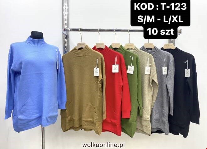 Sweter damskie T-123 Mix KOLOR  S/M-L/XL