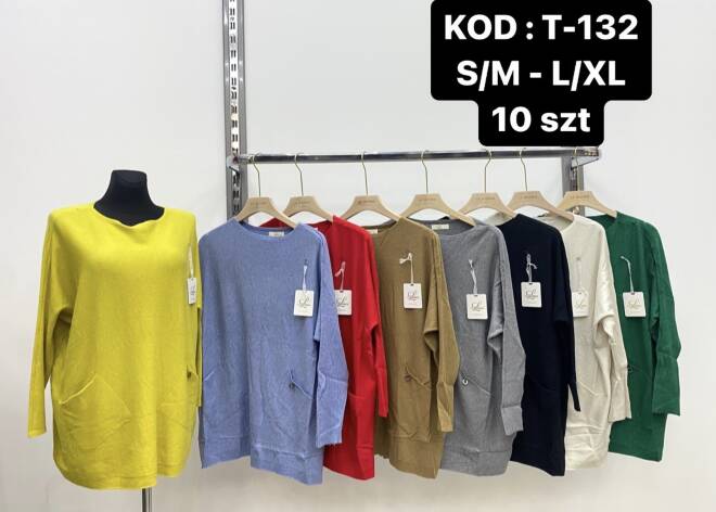 Sweter damskie T-132 Mix KOLOR  S/M-L/XL 1