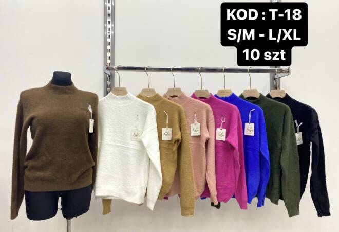 Sweter damskie T-18 Mix KOLOR  S/M-L/XL 1