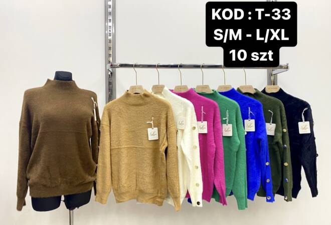 Sweter damskie T-33 Mix KOLOR  S/M-L/XL