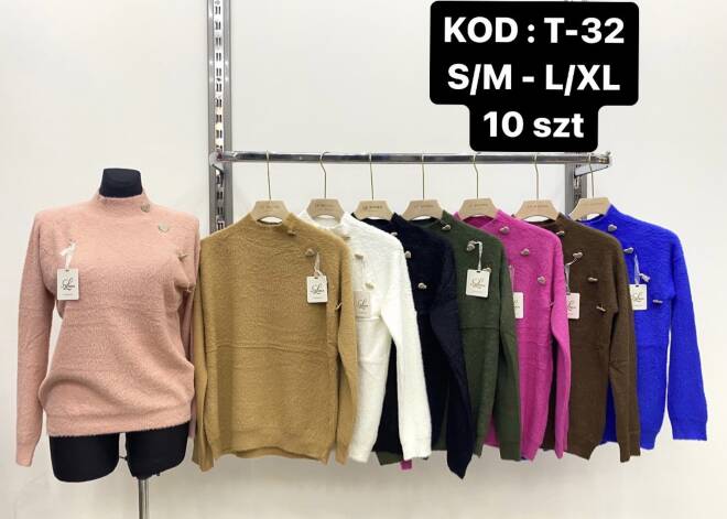 Sweter damskie T-32 Mix KOLOR  S/M-L/XL 1