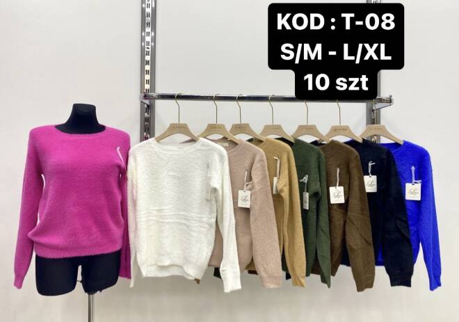 Sweter damskie T-08 Mix KOLOR  S/M-L/XL
