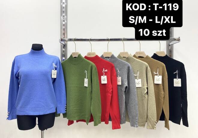 Sweter damskie T-119 Mix KOLOR  S/M-L/XL 1