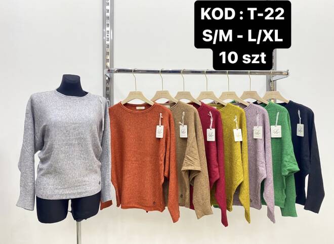 Sweter damskie T-22 Mix KOLOR  S/M-L/XL