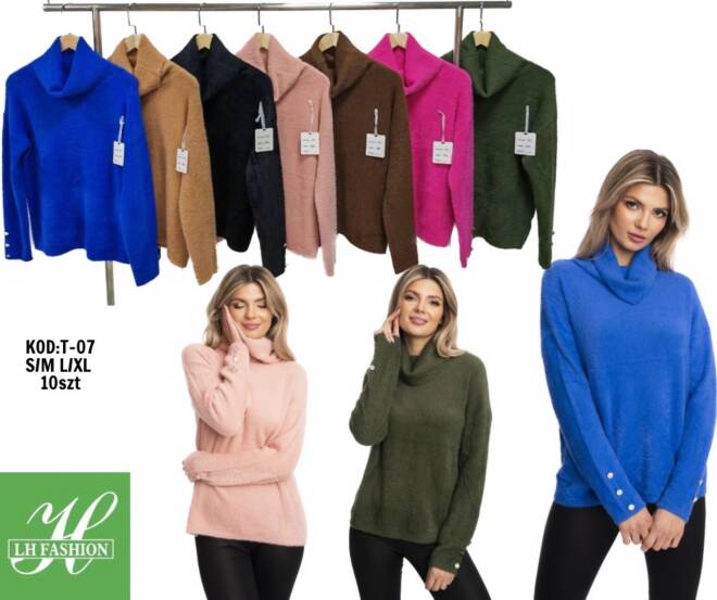 Sweter damskie T-07 Mix KOLOR  S/M-L/XL