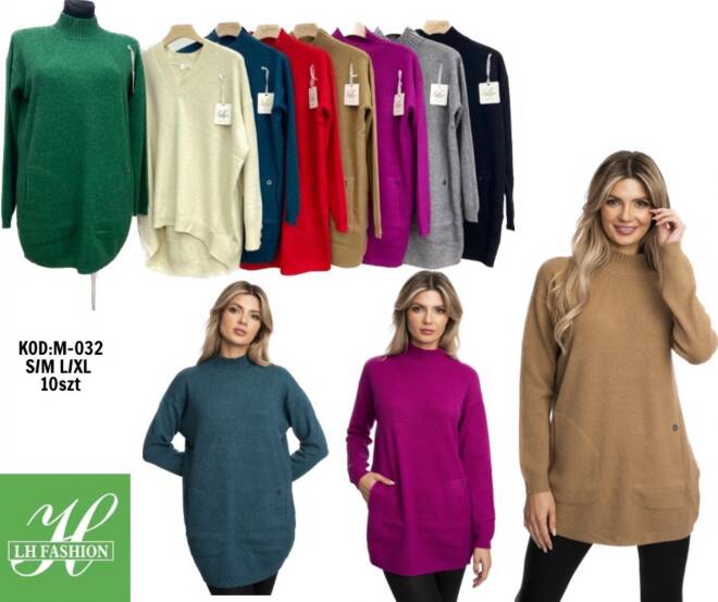 Sweter damskie M-032 Mix KOLOR  S/M-L/XL 1