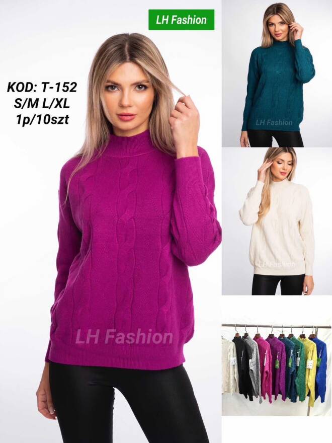 Sweter damskie T-152 Mix KOLOR  S/M-L/XL