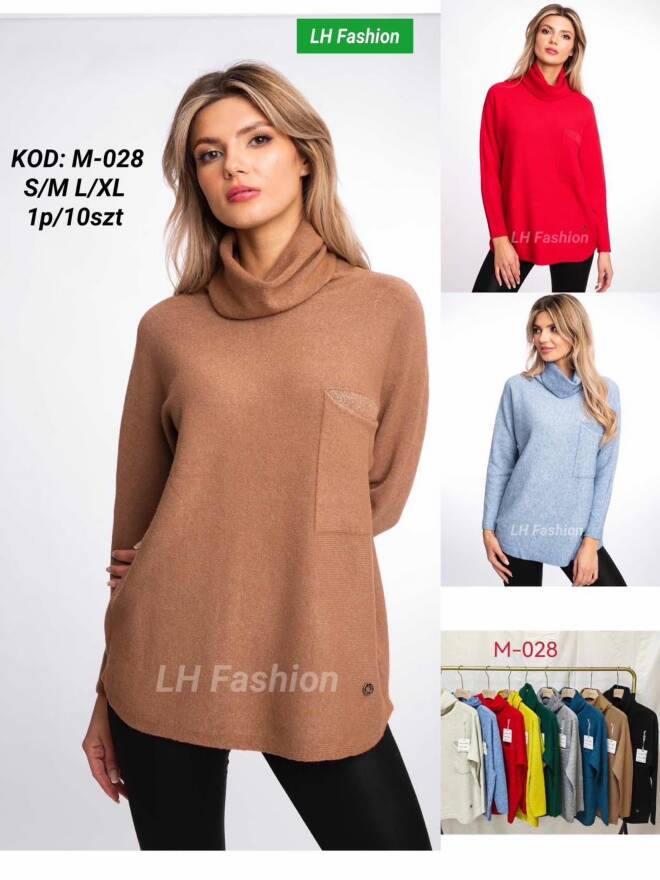 Sweter damskie M-028 Mix KOLOR  S/M-L/XL