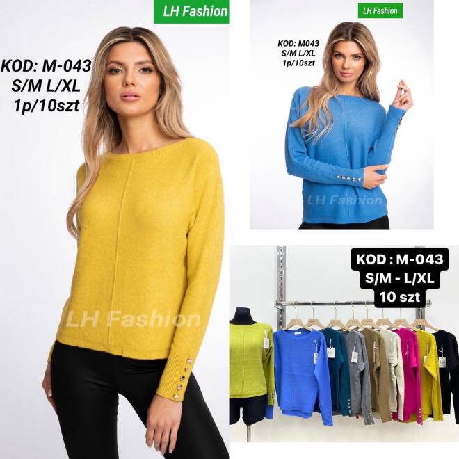 Sweter damskie M-043 Mix KOLOR  S/M-L/XL 1