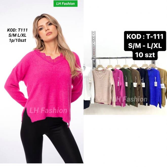 Sweter damskie T111 Mix KOLOR  S/M-L/XL 1
