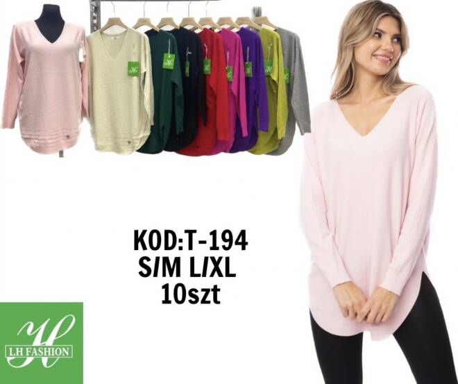Sweter damskie T-194 Mix KOLOR  S/M-L/XL 1
