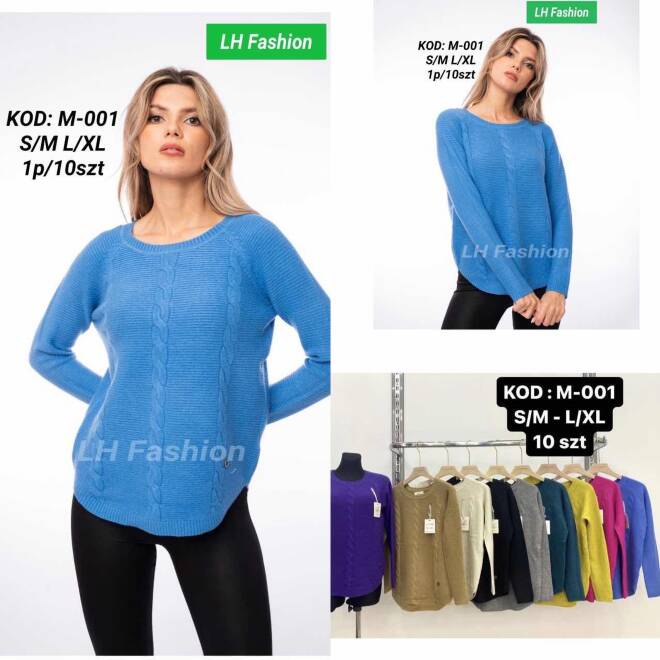 Sweter damskie M-001 Mix KOLOR  S/M-L/XL 1