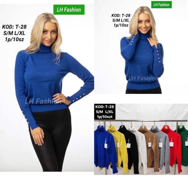 Sweter damskie T-28 Mix KOLOR  S/M-L/XL