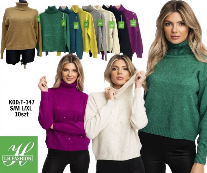 Sweter damskie T-147 Mix KOLOR  S/M-L/XL 1