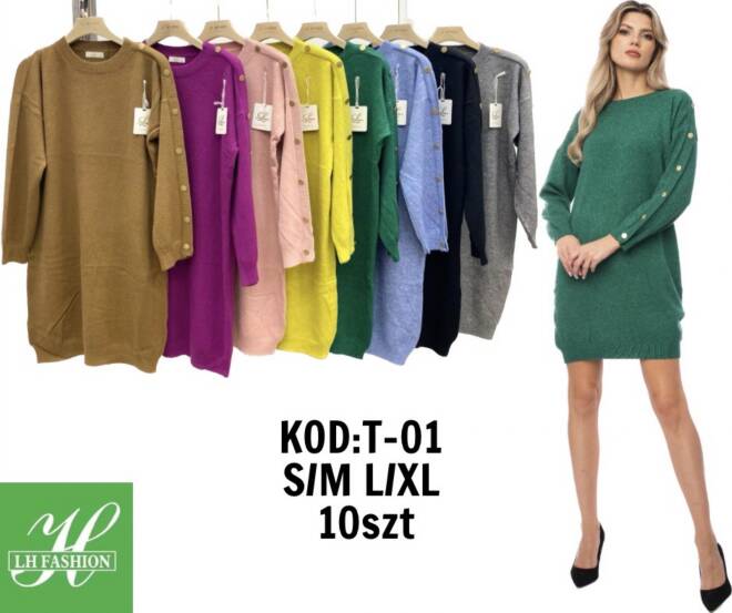 Sukienka damskie T-01 Mix KOLOR  S/M-L/XL
