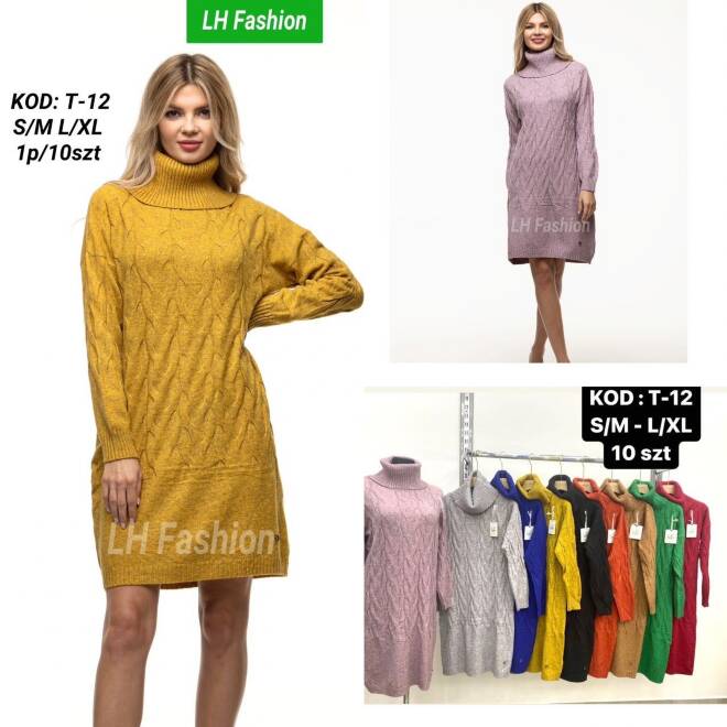 Sukienka damskie T-12 Mix KOLOR  S/M-L/XL