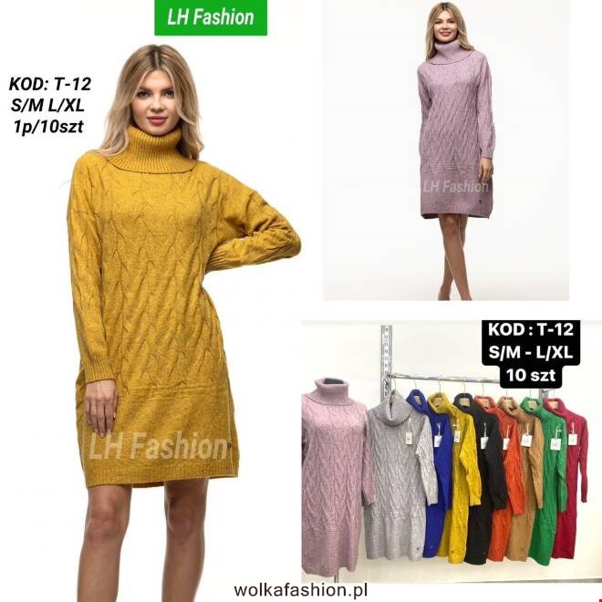 Sukienka damskie T-12 Mix KOLOR  S/M-L/XL