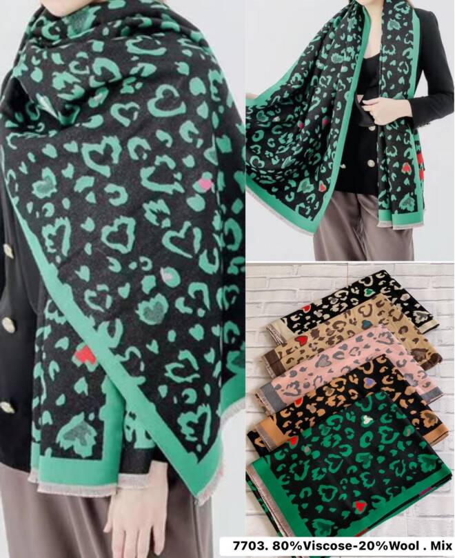 Szaliki damskie 7703 Mix KOLOR  Standard