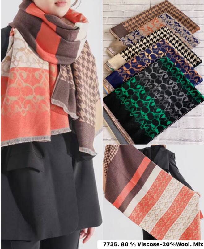 Szaliki damskie 7735 Mix KOLOR  Standard