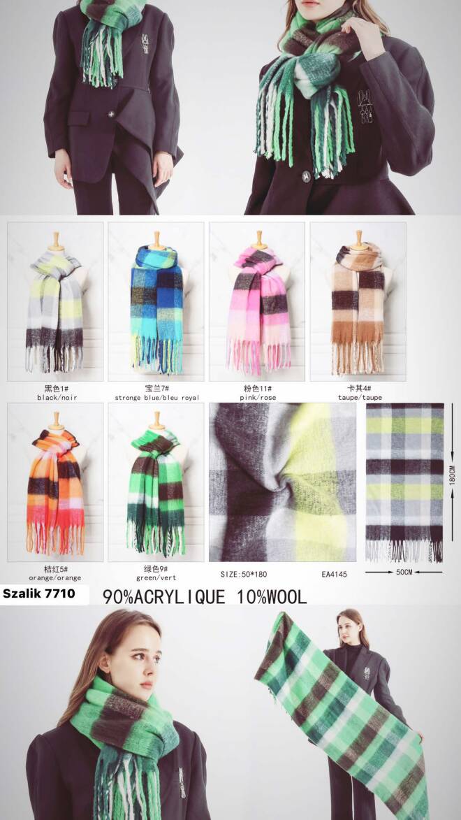 Szaliki damskie 7710 Mix KOLOR  Standard