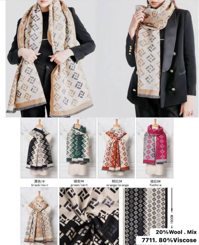 Szaliki damskie 7711 Mix KOLOR  Standard