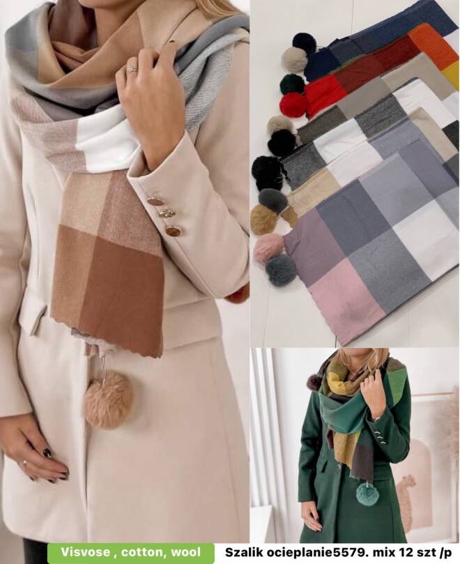 Szaliki damskie 5579 Mix KOLOR  Standard 1