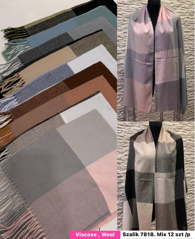 Szaliki damskie 7818 Mix KOLOR  Standard