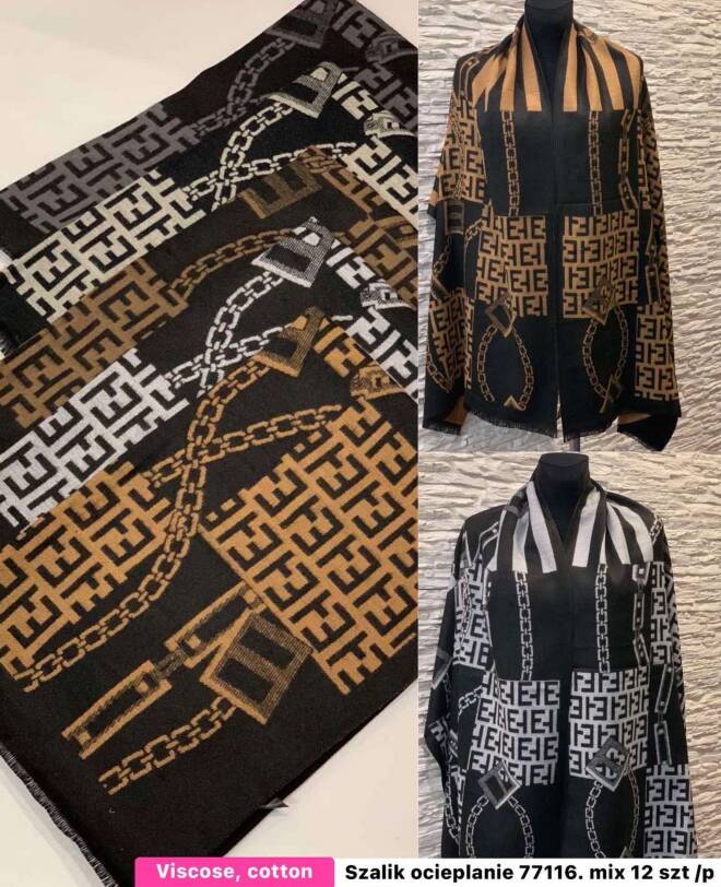 Szaliki damskie 77116 Mix KOLOR  Standard