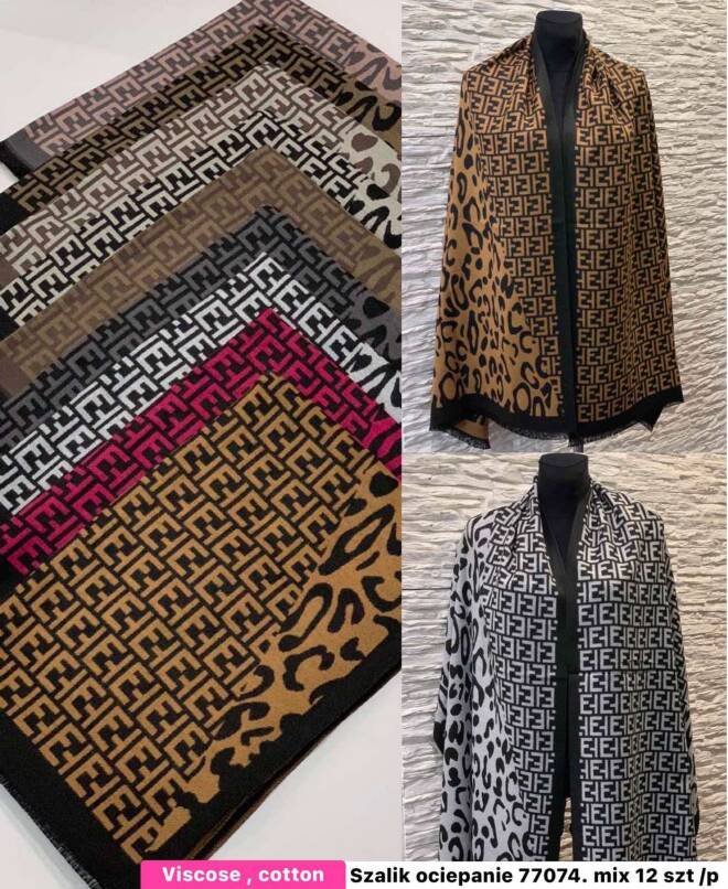 Szaliki damskie 77074 Mix KOLOR  Standard