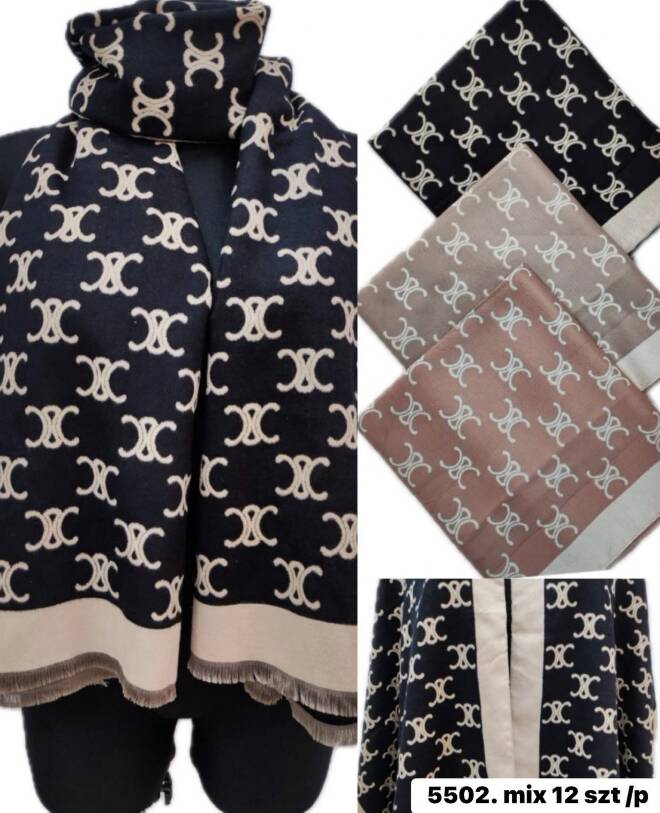 Szaliki damskie 5502 Mix KOLOR  Standard