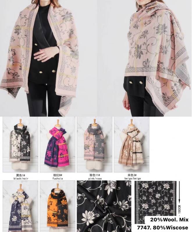 Szaliki damskie 7747 Mix KOLOR  Standard