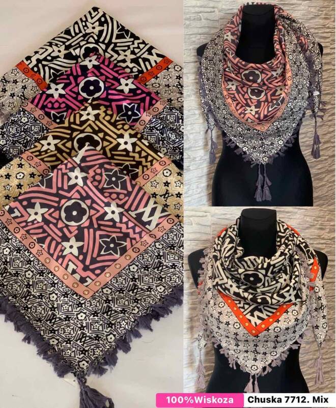 Chustka damskie 7712 Mix KOLOR  Standard