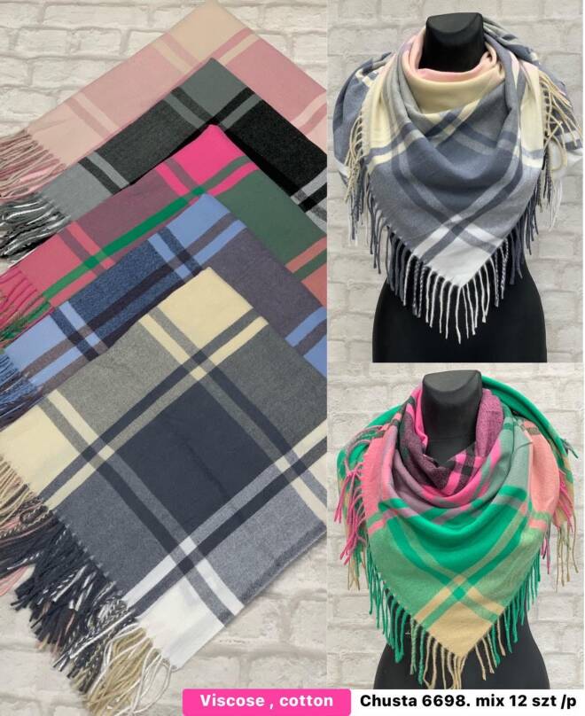 Chustka damskie 6698 Mix KOLOR  Standard