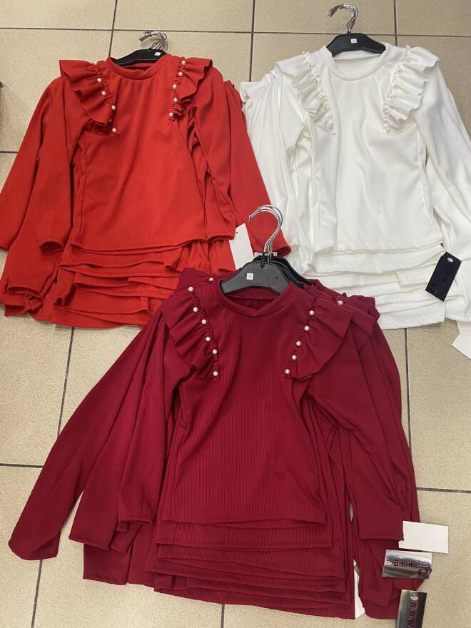 Bluzka dziewczęce 9487 1 kolor  4-14 1