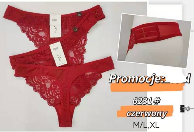 Stringi damskie 6231 1 kolor  M-XL